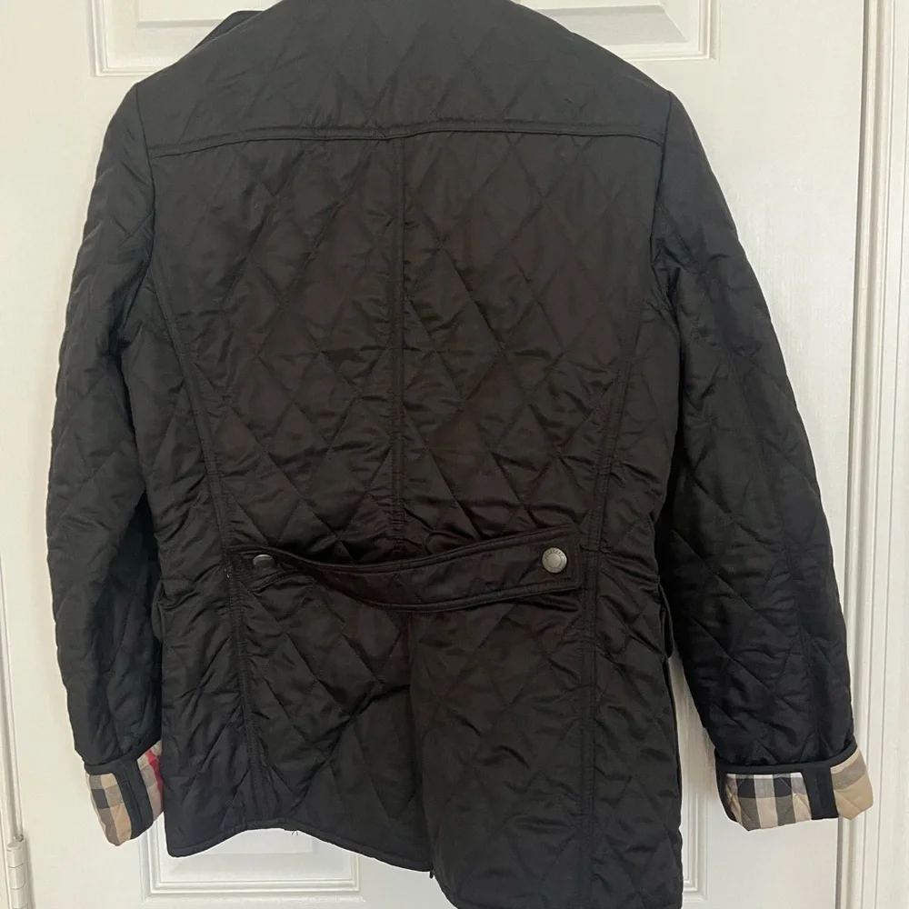 Black Burberry Quilted Jacket Medium - Picture 6 of 8